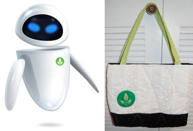 Wall-E Eve inspired tote bag