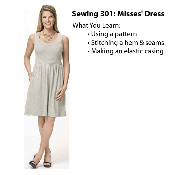 Joann Fabric Sewing 301 Misses Dress Classs
