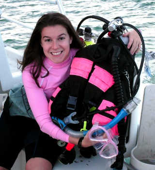 Pink scuba gear