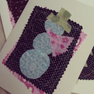 Sewn Christmas Cards