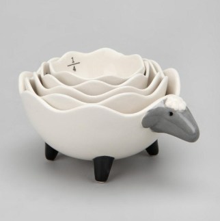 Sheep measuring cups
