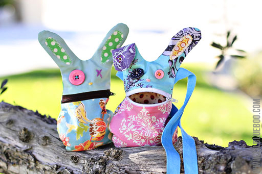 Free hungry bunny zipper pouch tutorial