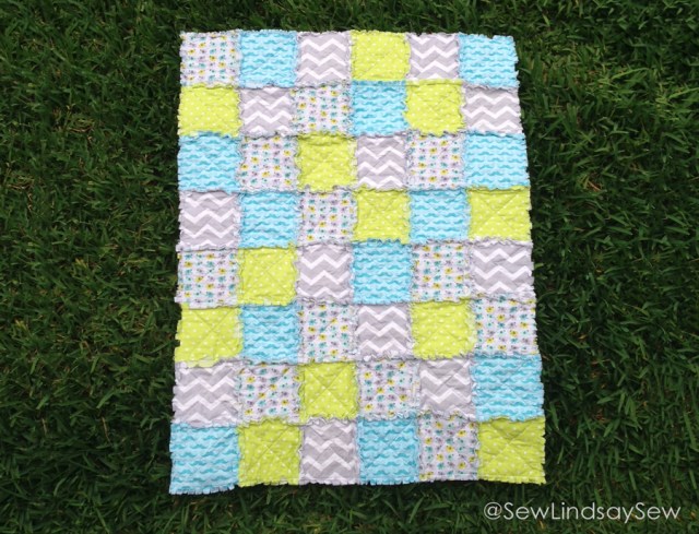 Mustache and Elephant Rag Quilt