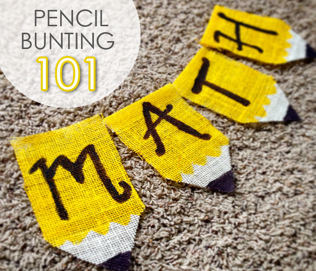 On the Sew Lindsay Sew blog: how to create pencil bunting banners for your classroom