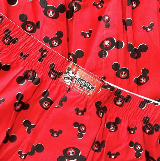 This Mickey ear fabric - which happens to be two pairs of XL boxer shorts I got on sale - has been in my stash for a few years now... 